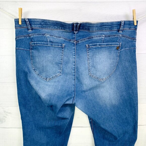 Democracy Womens Jeans Ab Technology Skinny Light Wash Stretch Denim Size 24W - Picture 8 of 13